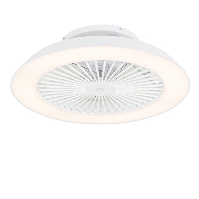 Chytrý stropní ventilátor bílý včetně LED s dálkovým ovládáním - Deniz