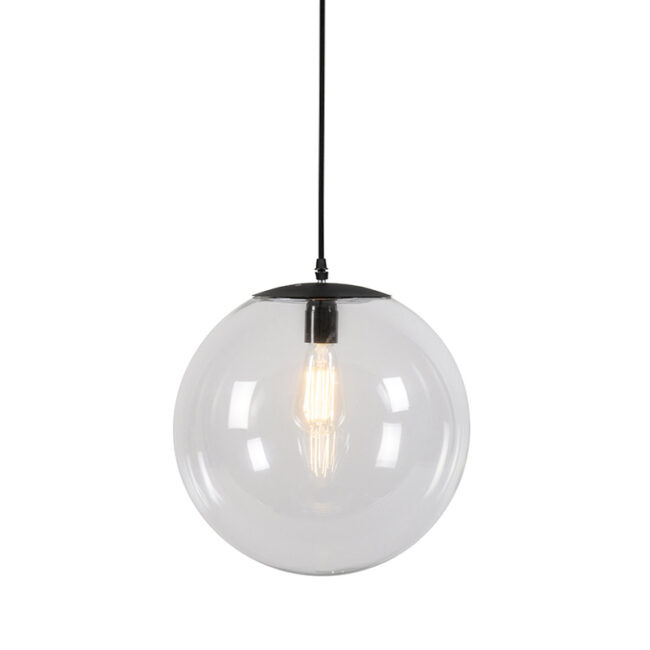 Moderní závěsná lampa transparentní 35 cm - Pallon