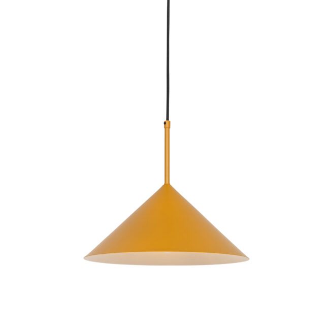 Designová závěsná lampa žlutá - Triangolo