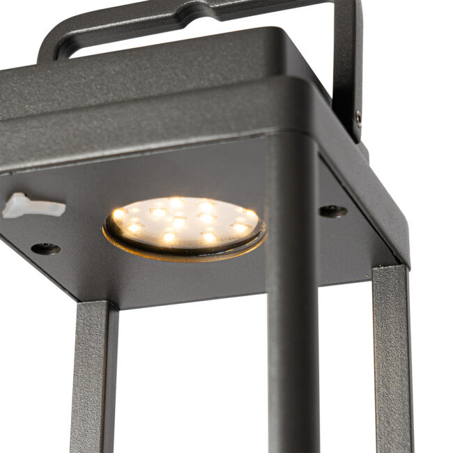 Venkovní stolní lampa tmavě šedá včetně dobíjecí LED - Yara
