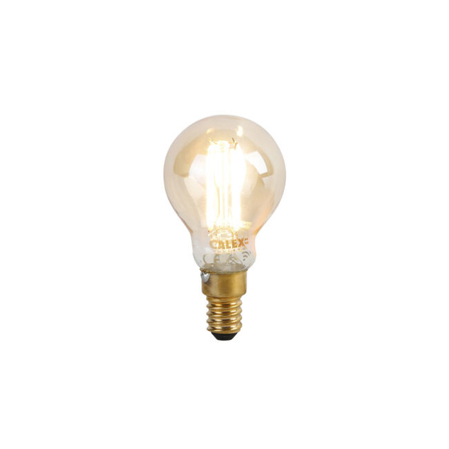 Smart E14 dimbaar in kelvin LED lamp P45 goud 4