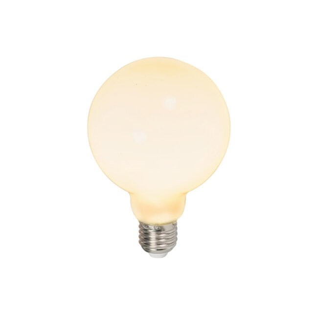 E27 stmívatelná LED lampa G95 opálová 7