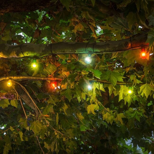 LED světelný řetěz pro prodloužení pivní zahrady