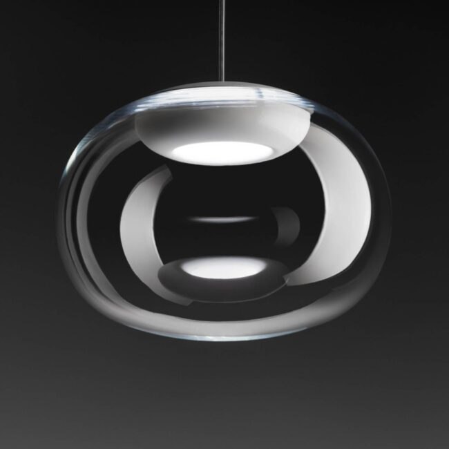 Stilnovo La Mariée LED závěsné transparentní/bílá