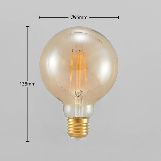 LED žárovka E27 G95 6