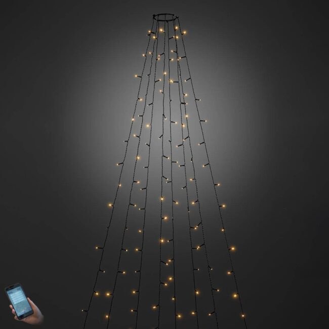 Venkovní LED plášť na stromek ovládaný aplikací 400-flg.