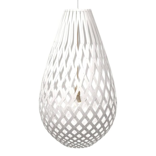 david trubridge Koura závěsná lampa 75 cm bílá
