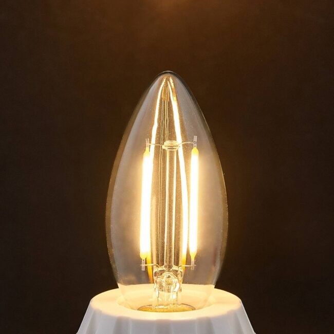 E14 LED žárovka svíčka Filament 2 W