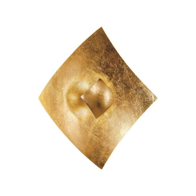 Nástěnné svítidlo Quadrangolo s plátkovým zlatem