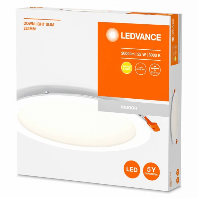 LEDVANCE Recess Slim LED vestavné svítidlo Ø22cm 3000K